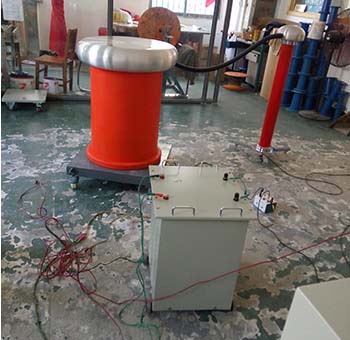 為清華大學(xué)現(xiàn)場(chǎng)調(diào)試30KVA-80KV工頻耐壓！